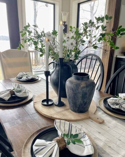 Tasteful tablescape with a pop of playfulness