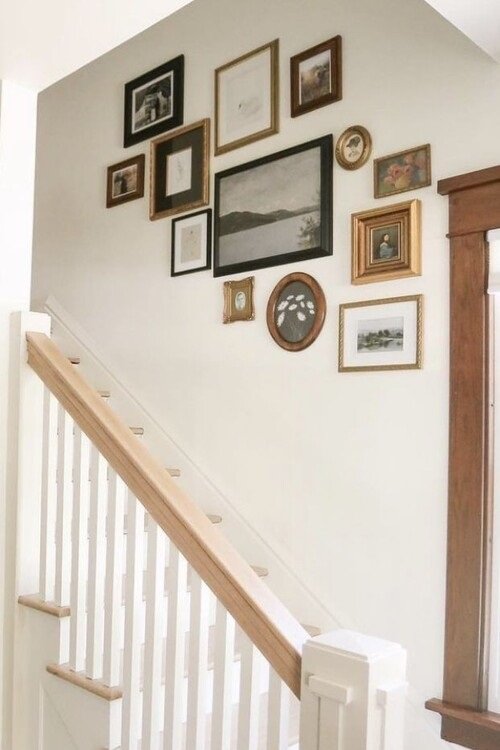 A curated collection of antique frames in muted tones