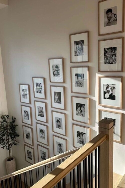 A collection of simple, natural wood frames