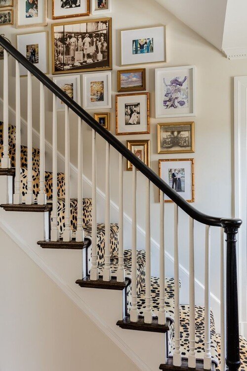 A vintage-inspired gallery wall