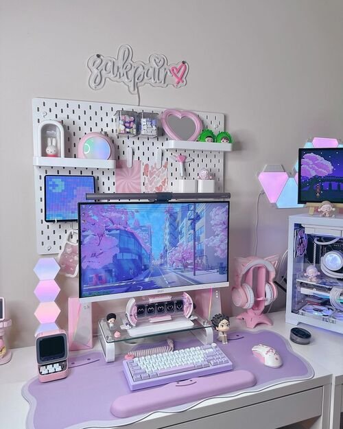 Level up your setup with a bold purple gamer aesthetic