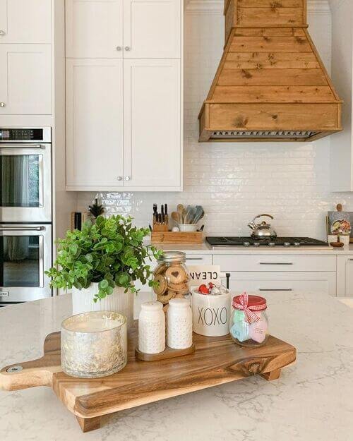Decorate with cookie jars, sweets, and ceramics