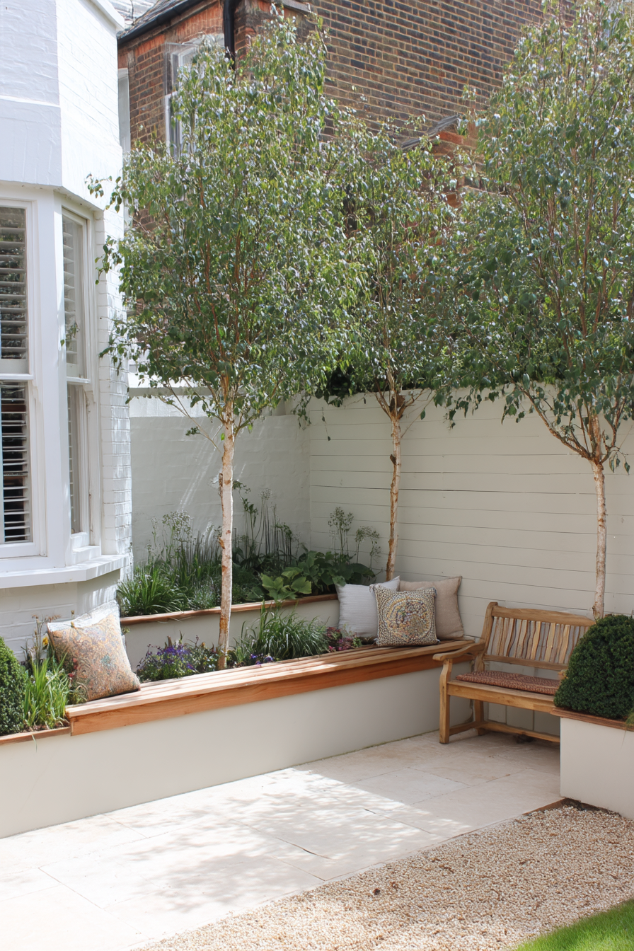Create a peaceful sanctuary with a serene birch tree privacy retreat